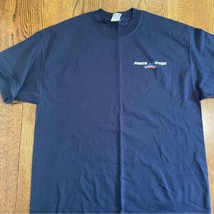 Peace Frogs Short Sleeve Navy Tee Americana NWOT Size XL